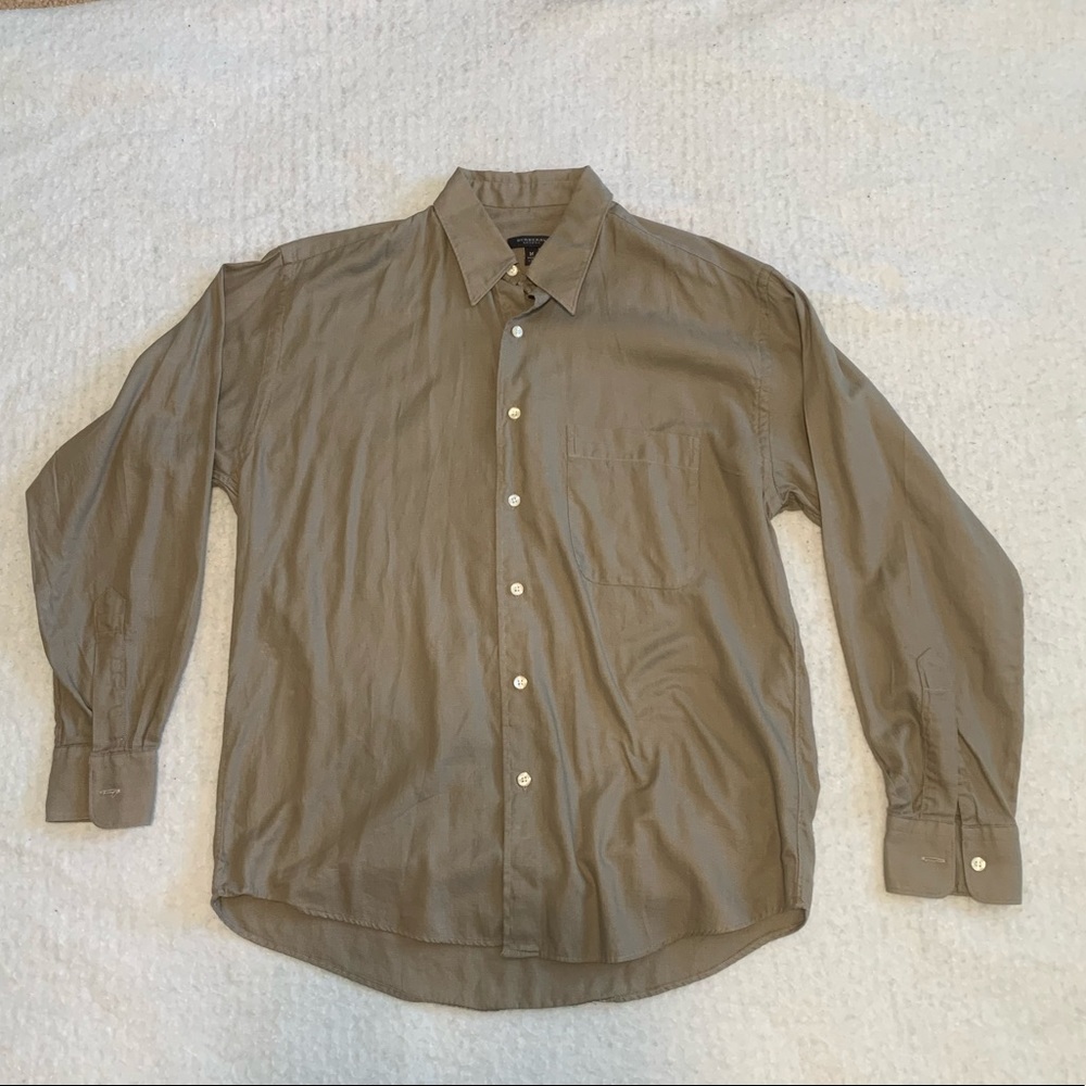 Vintage Brown/Grey Burberry Button-Down Shirt